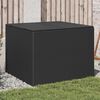vidaXL Bo&icirc;te de rangement de jardin noir 291L r&eacute;sine tress&eacute;e