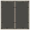vidaXL Table de jardin dessus en verre Gris 90x90x75 cm R&eacute;sine tress&eacute;e