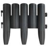 vidaXL Bordures de pelouse 36 pcs Anthracite 10 m PP