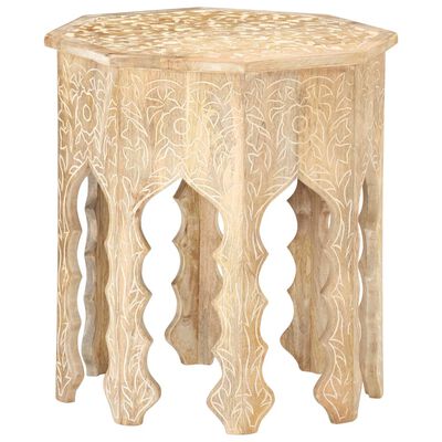 vidaXL Table d'appoint Ø48 cm Bois de manguier massif