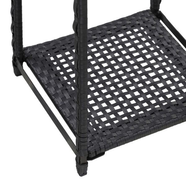 vidaXL Étagère de rangement Noir 30x30x120 cm Résine tressée