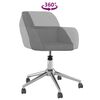 vidaXL Chaise pivotante de bureau Gris clair Tissu