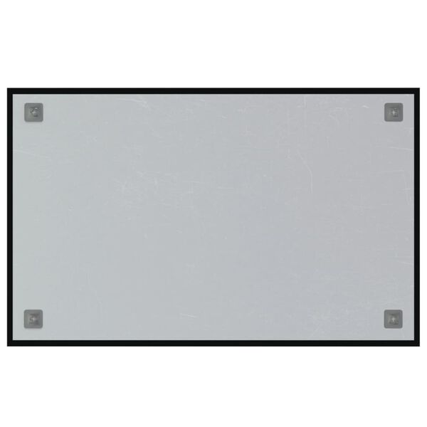 vidaXL Tableau noir magn&eacute;tique mural Noir 80x50 cm Verre tremp&eacute;