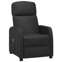 vidaXL Fauteuil de massage Noir Similicuir