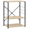 vidaXL Armoire &agrave; micro-ondes noir et ch&ecirc;ne 60x39,6x79,5 cm