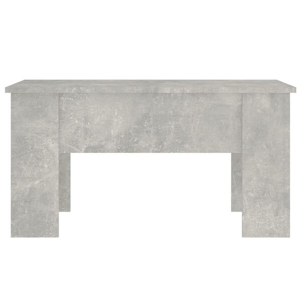vidaXL Table basse gris béton 79x49x41 cm bois d'ingénierie