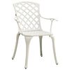 vidaXL Chaises de jardin lot de 4 Aluminium coul&eacute; Blanc