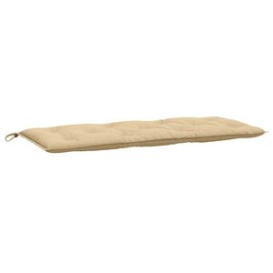 vidaXL Coussin de banc de jardin beige m&eacute;lang&eacute; 120x50x7 cm tissu