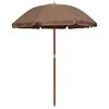 vidaXL Parasol de jardin avec mât en acier 180 cm taupe