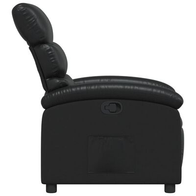 vidaXL Fauteuil inclinable Noir Similicuir