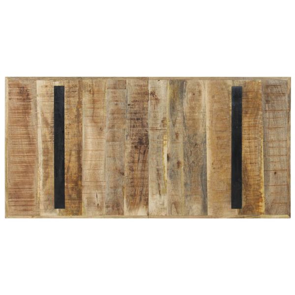 vidaXL Table &agrave; manger 140x70x76 cm Bois de manguier brut