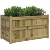 vidaXL Jardini&egrave;res 2 pcs bois de pin impr&eacute;gn&eacute;
