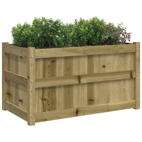 vidaXL Jardini&egrave;res 2 pcs bois de pin impr&eacute;gn&eacute;
