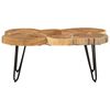 vidaXL Table basse 36 cm 6 troncs bois d'acacia massif