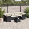 vidaXL Salon de jardin 8 pcs avec coussins noir r&eacute;sine tress&eacute;e