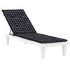 vidaXL Coussin de chaise longue motif &agrave; carreaux noir tissu oxford