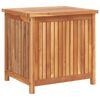vidaXL Boîte de rangement de jardin 60x50x58 cm Bois de teck solide