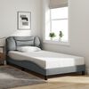 vidaXL Cadre de lit sans matelas Hvar gris clair 100x190 cm tissu