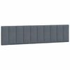 vidaXL Coussin de t&ecirc;te de lit Hanko gris fonc&eacute; 193 cm velours