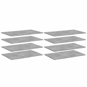 vidaXL Panneaux de biblioth&egrave;que 8 pcs gris b&eacute;ton bois d&rsquo;ing&eacute;nierie