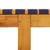 vidaXL Chaises longues bleu fonc&eacute; bois d'acacia solide et tissu