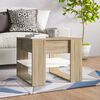 vidaXL Table basse blanc ch&ecirc;ne sonoma 55,5x55x45 cm bois d'ing&eacute;nierie