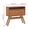 vidaXL Table console 80x30x80 cm Bois de teck solide