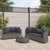 vidaXL Salon de jardin 6 pcs avec coussins gris r&eacute;sine tress&eacute;e