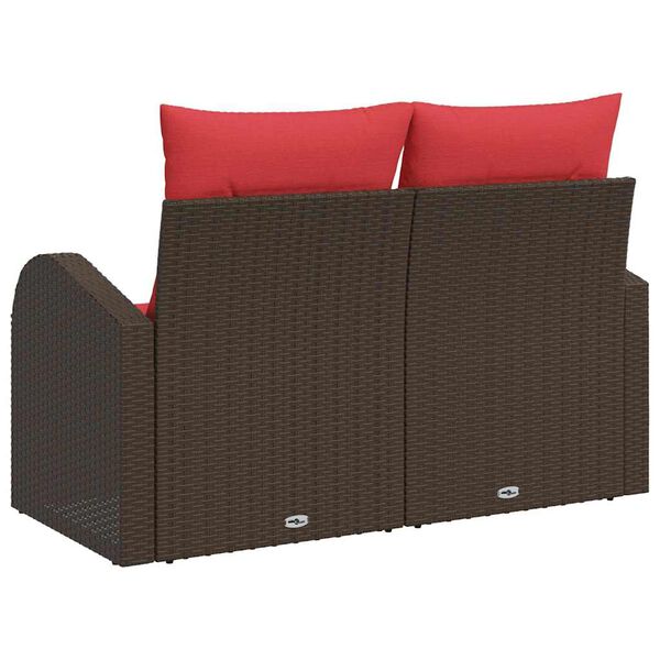 vidaXL Canap&eacute; de jardin Marron 124 x 62 x 85cm polyrotin