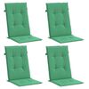 vidaXL Coussins de chaise de jardin &agrave; dossier haut lot de 4 vert tissu