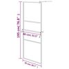 vidaXL Paroi de douche avec &eacute;tag&egrave;re Noir 80x195 cm Verre ESG&Aluminium