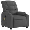 vidaXL Fauteuil inclinable de massage gris fonc&eacute; tissu