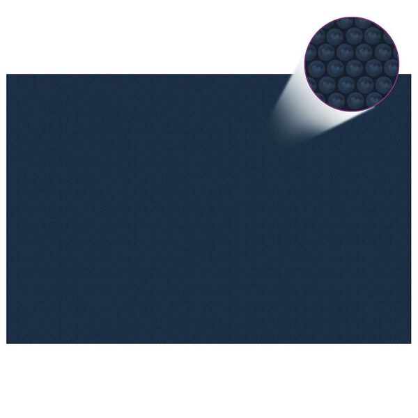 vidaXL Film solaire de piscine flottant PE 300x200 cm Noir et bleu