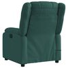 vidaXL Fauteuil inclinable de massage &eacute;lectrique vert fonc&eacute; tissu