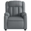 vidaXL Fauteuil inclinable de massage &eacute;lectrique gris similicuir