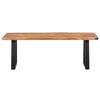 vidaXL Table basse avec bord naturel 115x60x40 cm Bois d'acacia massif