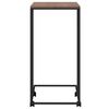 vidaXL Table d'appoint avec roues Noir 40x30x63,5 cm Bois d'ing&eacute;nierie