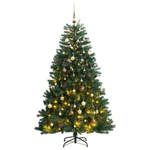 vidaXL Sapin de No&euml;l artificiel articul&eacute; 300 LED et boules 180 cm