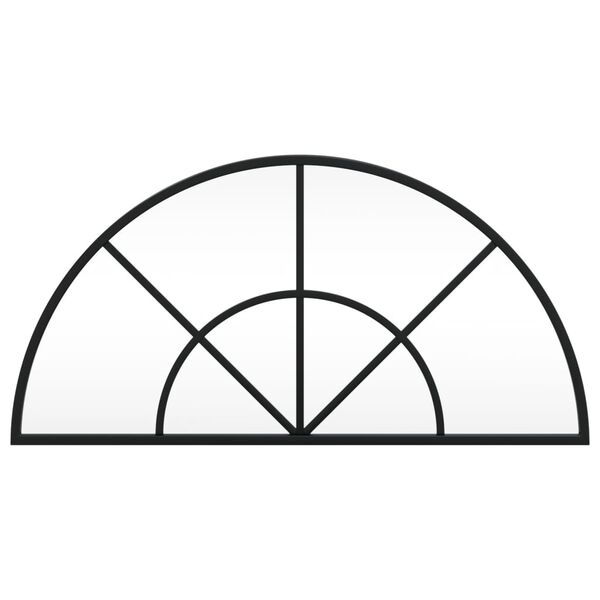 vidaXL Miroir mural noir 60x30 cm arche fer