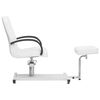 vidaXL Fauteuil de massage et repose-pied Blanc 127x60x98cm Similicuir