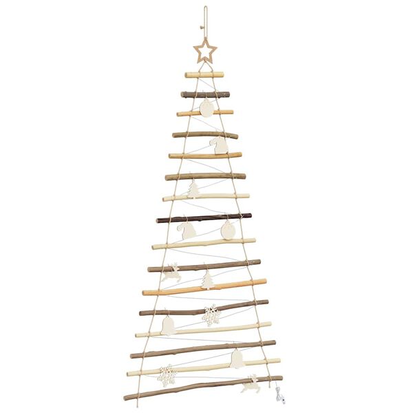 vidaXL Sapin de No&euml;l avec 80 LED Naturel 150 cm fr&ecirc;ne massif