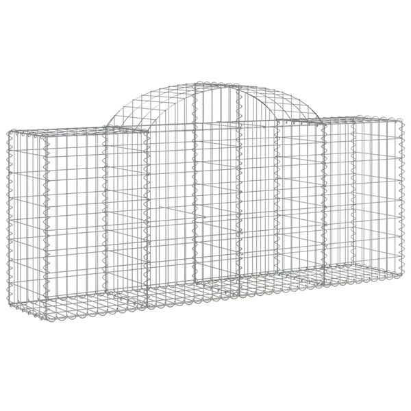 vidaXL Paniers &agrave; gabions arqu&eacute;s 20 pcs 200x50x80/100 cm Fer galvanis&eacute;