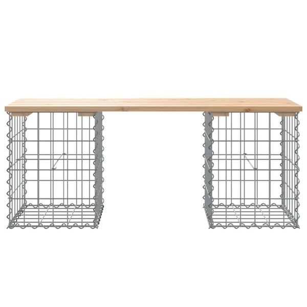vidaXL Banc de jardin design de gabion 103x31x42 cm bois massif de pin