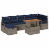 vidaXL Ensemble de canap&eacute; de jardin 8 pc Gris polyrotin