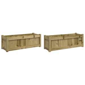 vidaXL Jardini&egrave;res 2 pcs bois de pin impr&eacute;gn&eacute;