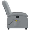 vidaXL Fauteuil inclinable de massage gris clair tissu
