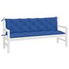 vidaXL Coussins de banc jardin lot de 2 bleu 180x50x7 cm tissu Oxford