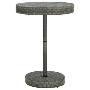 vidaXL Table de jardin Gris 75,5x106 cm R&eacute;sine tress&eacute;e