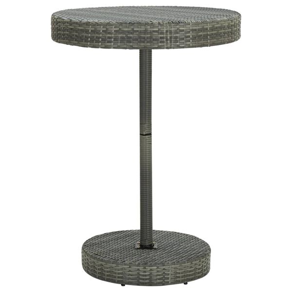 vidaXL Table de jardin Gris 75,5x106 cm R&eacute;sine tress&eacute;e
