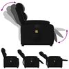 vidaXL Fauteuil inclinable de massage noir similicuir